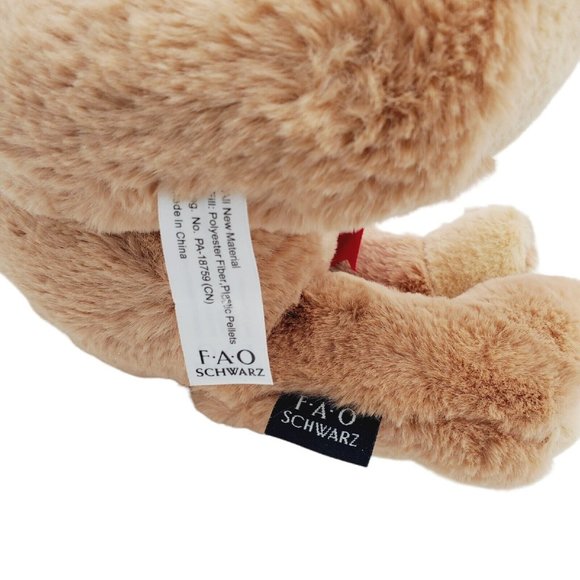 FAO Schwarz Golden Brown Teddy Bear 10" Snuggly Plush Stuffed Animal Kids‎ Toy - Picture 6 of 6